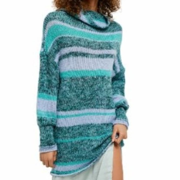 Free People Candy Stripe Tunic Sweater - Picture 2 of 3